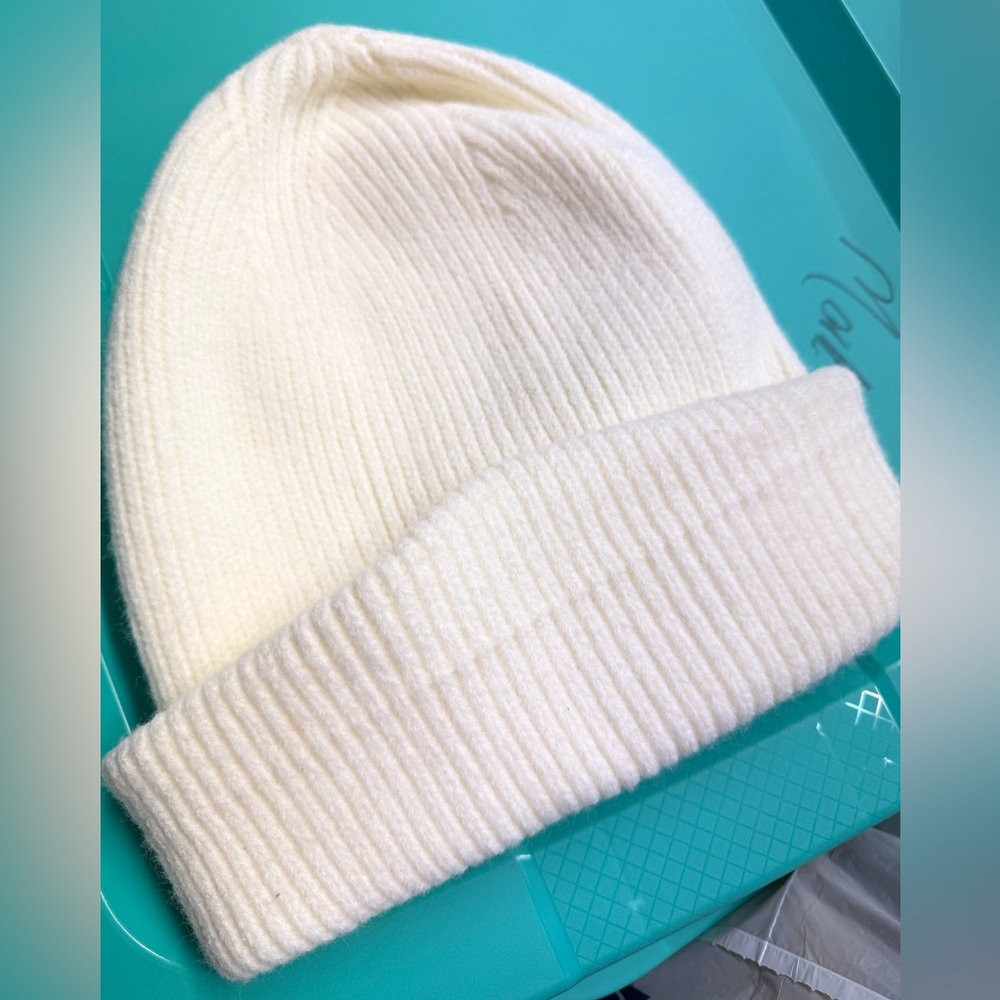 Cozy White Knit Beanie